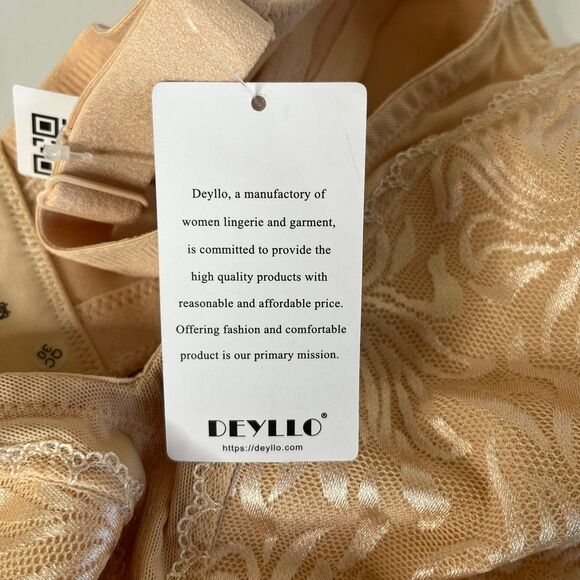 NWT Deyllo Women's Non Padded Wireless Plus Size Full Coverage Bra Size 46C #418 - Picture 10 of 12